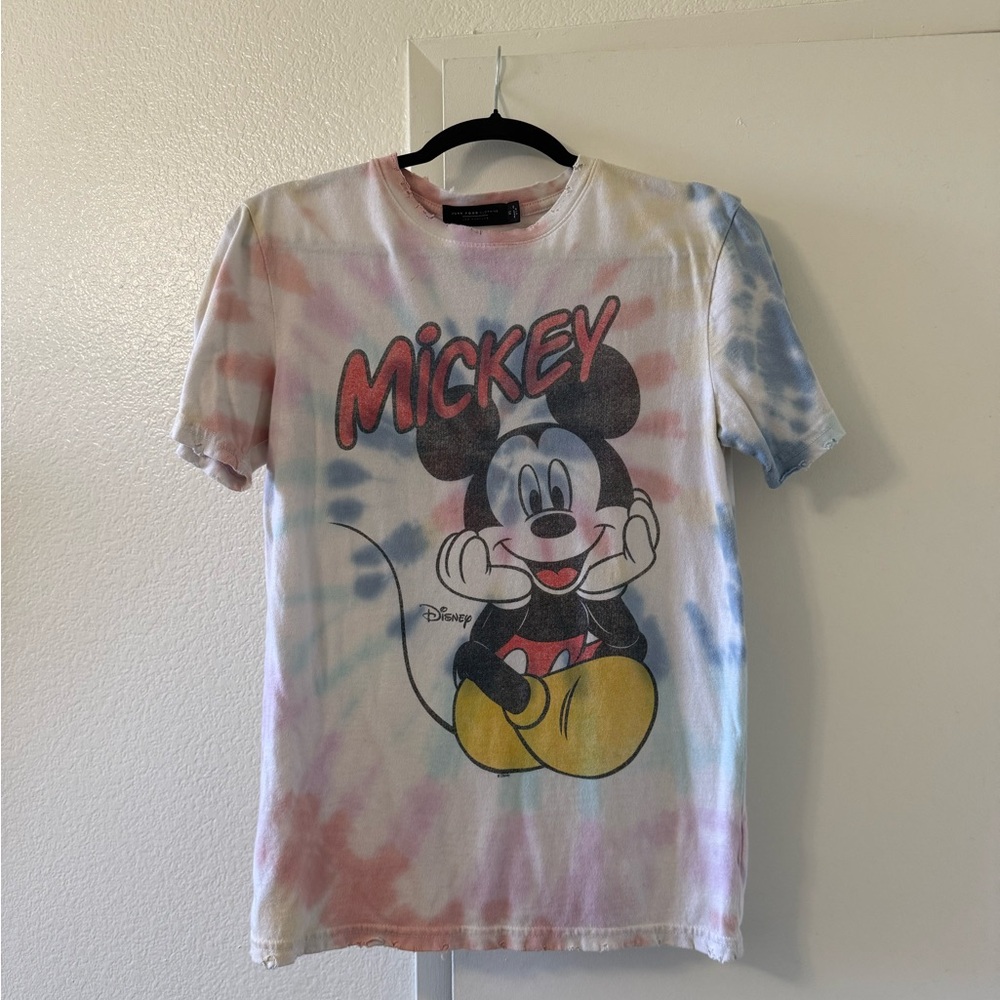 Junk Food Clothing Mickey Mouse Pastel Tie-Dye Tee